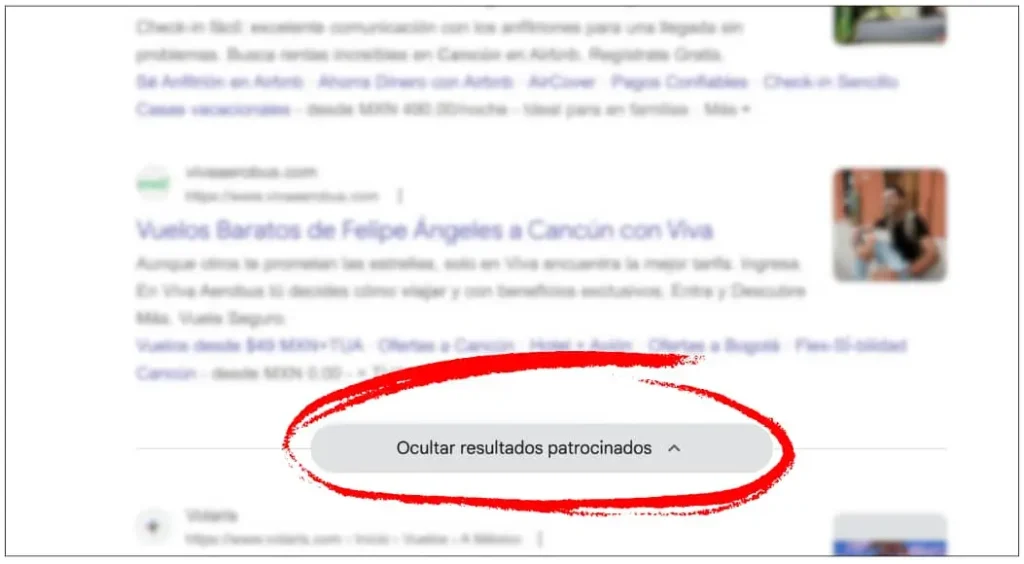 Resultados de Google Ads Patrocinados